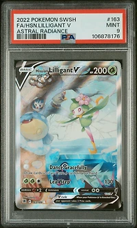 2022 Pokemon Sword & Shield Astral Radiance 163 Full Art/hisuian Lilligant V PSA