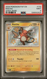 2024 Pokemon Paf En-paldean Fates 132 Raichu Shiny Rare PSA