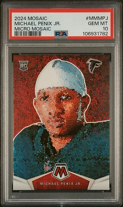 2024 Panini Mosaic Micro Mosaic Mmmpj Michael Penix Jr. PSA 10