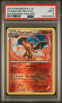 2012 Pokemon Black & White Boundaries Crossed 20 Charizard-reverse Foil PSA