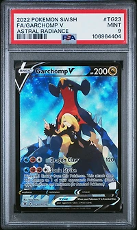 2022 Pokemon Sword & Shield Astral Radiance Tg23 Full Art/garchomp V PSA