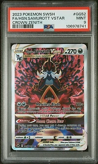 2023 Pokemon Sword And Shield Crown Zenith Gg52 Full Art/hisuian Samurott Vstar PSA