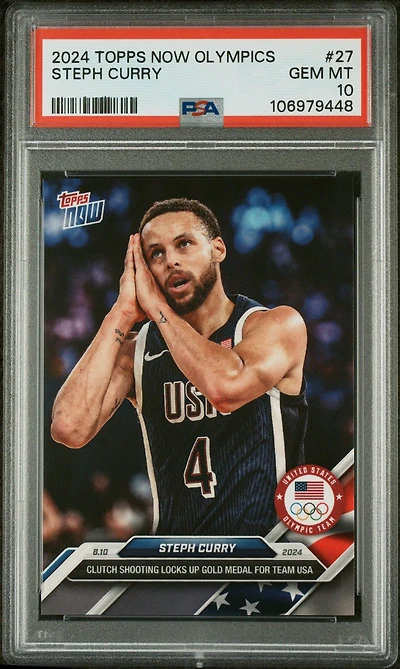 2024 Topps Now Olympic Games 27 Steph Curry PSA