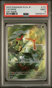 2023 Pokemon Japanese Sv2a-pokemon 151 172 Caterpie Art Rare PSA 9