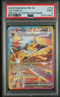2025 Pokemon Pre En-prismatic Evolutions 153 Jolteon Ex Special Illustration Rare PSA