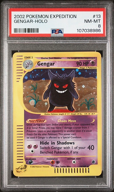 2002 Pokemon Expedition 13 Gengar-holo PSA