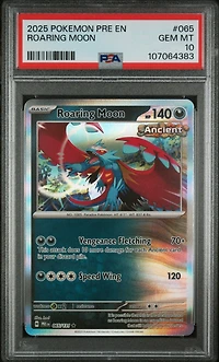 2025 Pokemon Pre En-prismatic Evolutions 065 Roaring Moon PSA 10