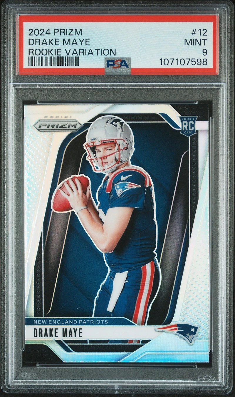 2024 Panini Prizm Rookie Variation 12 Drake Maye PSA 9