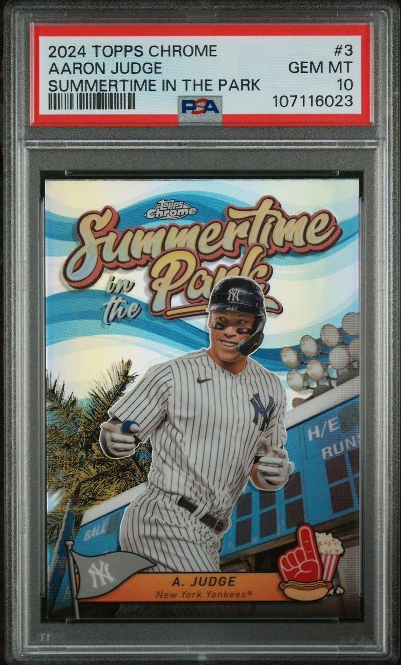2024 Topps Chrome Summertime In The Park 3 Aaron Judge PSA 10