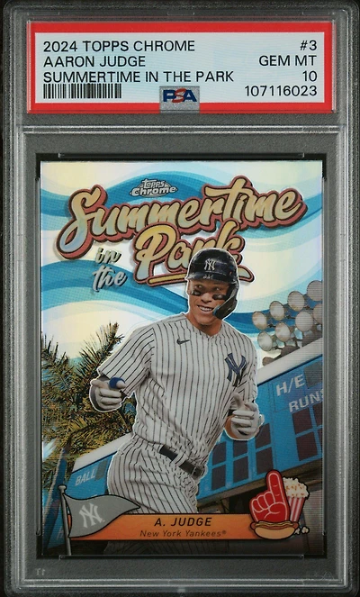 2024 Topps Chrome Summertime In The Park 3 Aaron Judge PSA 10