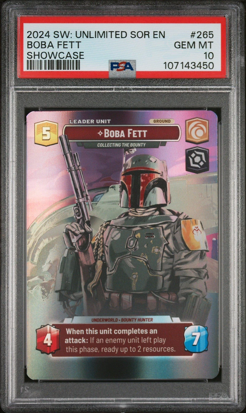 2024 Star Wars: Unlimited Spark Of Rebellion Boba Fett