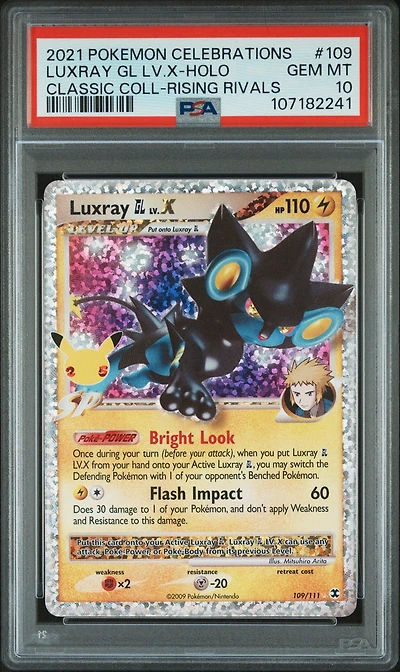 2021 Pokemon Celebrations Classic Collection 109 Luxray Gl Lv.x-holo PSA