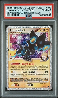 2021 Pokemon Celebrations Classic Collection 109 Luxray Gl Lv.x-holo PSA
