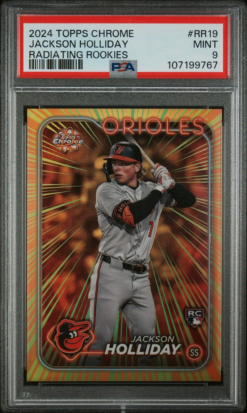 2024 Topps Chrome Radiating Rookies Rr19 Jackson Holliday PSA 9