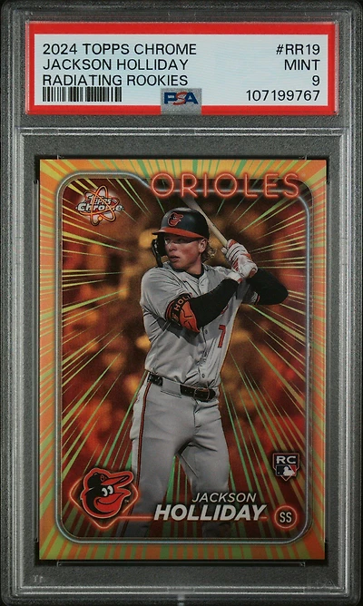 2024 Topps Chrome Radiating Rookies Rr19 Jackson Holliday PSA 9