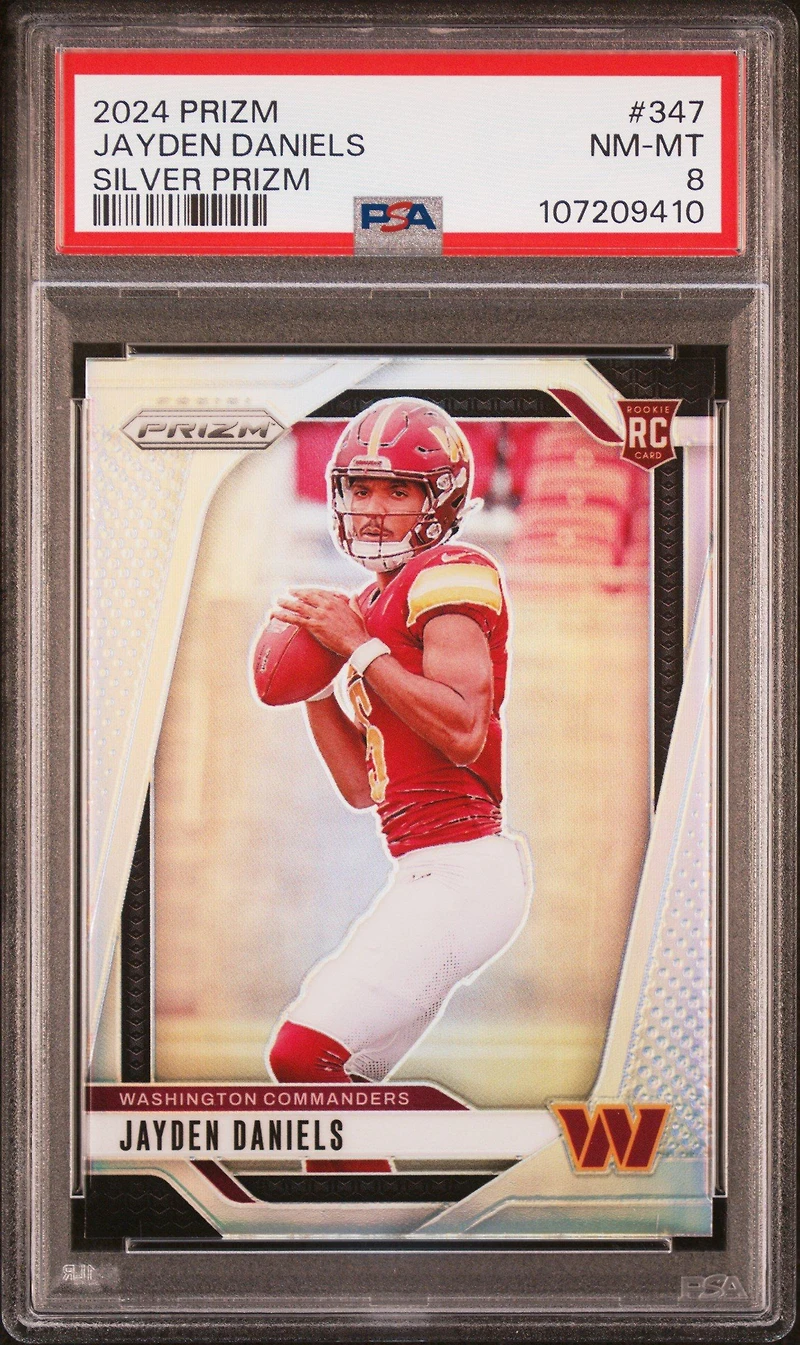 2024 Panini Prizm 347 Jayden Daniels Silver Prizm PSA