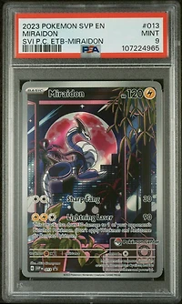 2023 Pokemon Svp En-sv Black Star Promo 013 Miraidon Scarlet & Violet Pokemon Center Elite Trainer Box-miraidon PSA 9