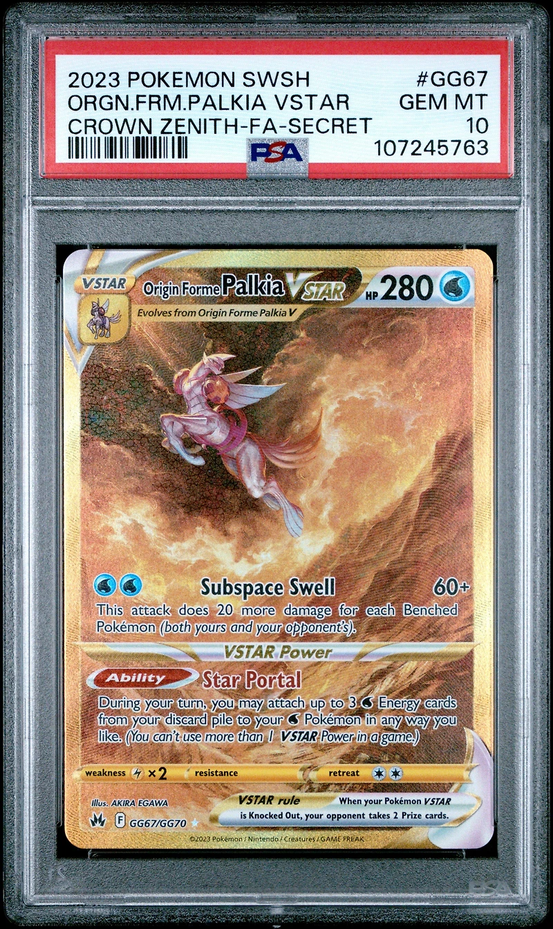 2023 Pokemon Sword And Shield Crown Zenith Gg67 Full Art/origin Forme Palkia Vstar Secret PSA