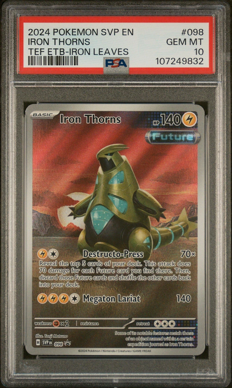 2024 Pokemon Svp En-sv Black Star Promo 098 Iron Thorns Temporal Forces Elite Trainer Box-iron Leaves PSA 10