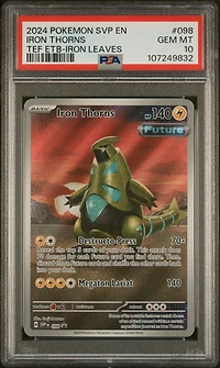 2024 Pokemon Svp En-sv Black Star Promo 098 Iron Thorns Temporal Forces Elite Trainer Box-iron Leaves PSA 10