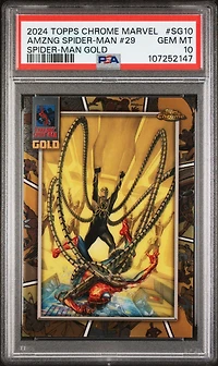 2024 Topps Chrome Marvel Spider-man Gold Sg10 The Amazing Spider-man #29 PSA 10