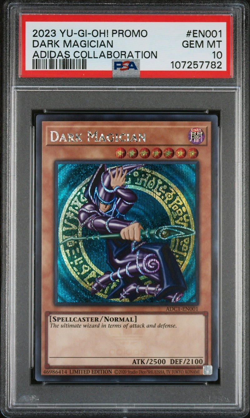 2023 Yu-gi-oh! Promo En001 Dark Magician Adidas Collaboration PSA 10