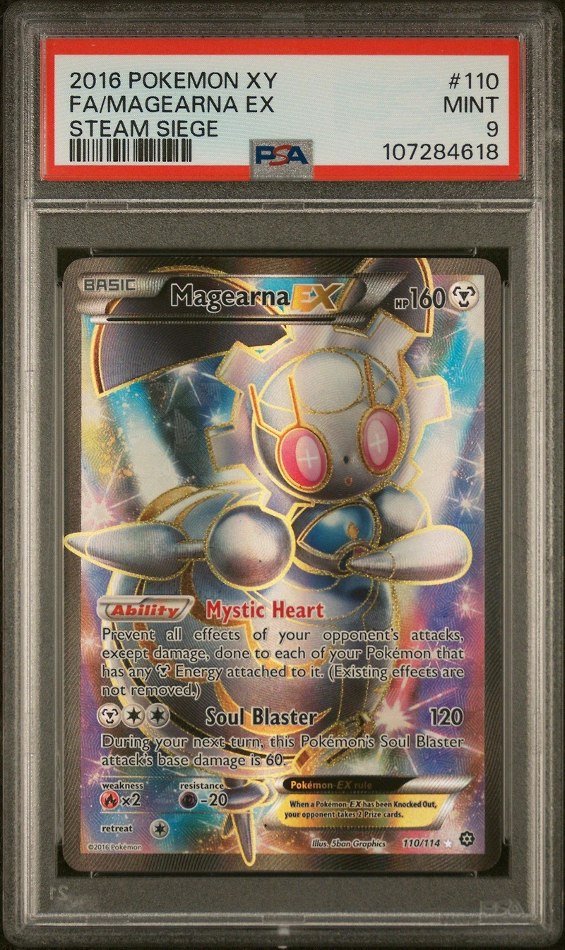 2016 Pokemon Xy Steam Siege 110 Full Art/magearna Ex PSA