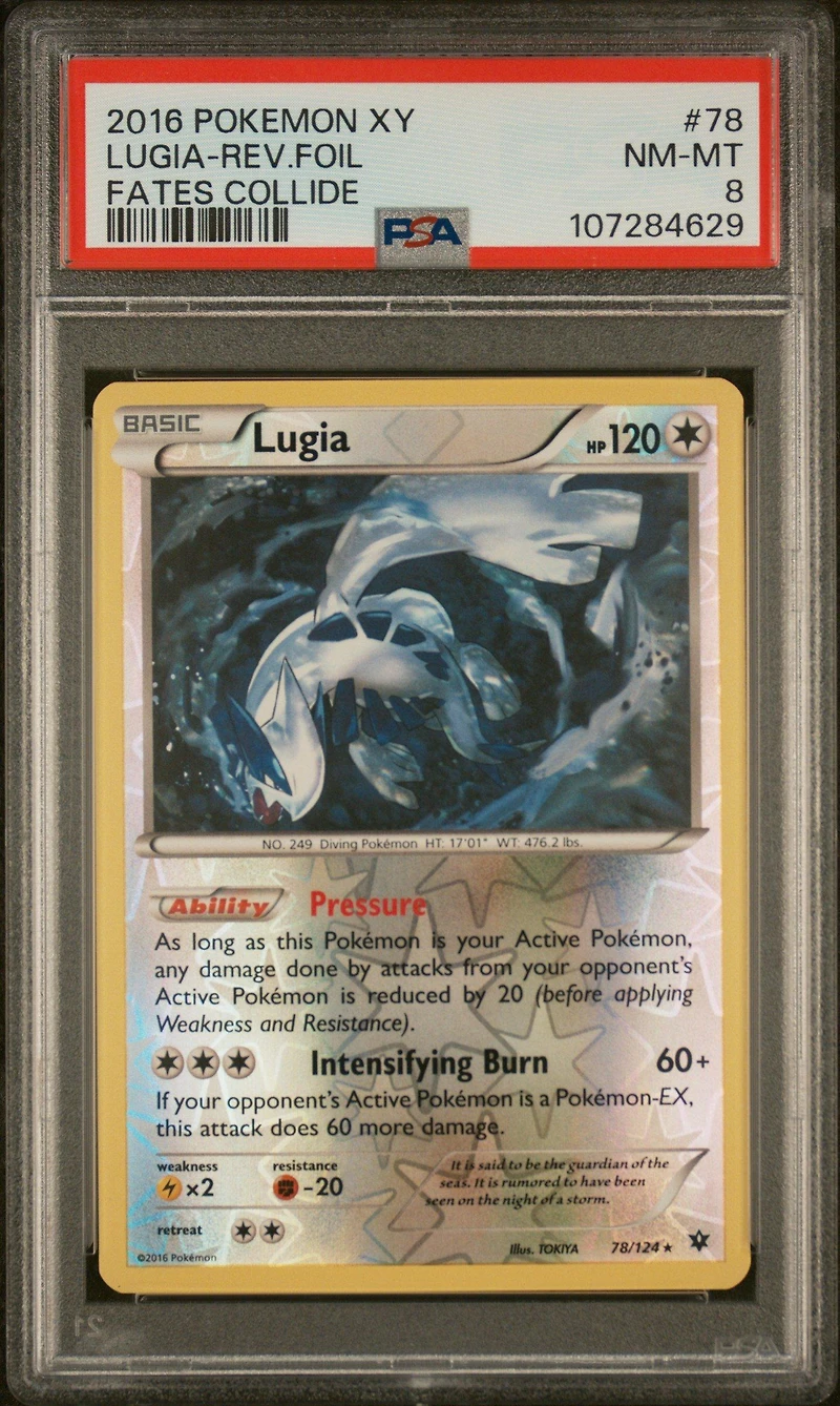 2016 Pokemon Xy Fates Collide 78 Lugia-reverse Foil PSA