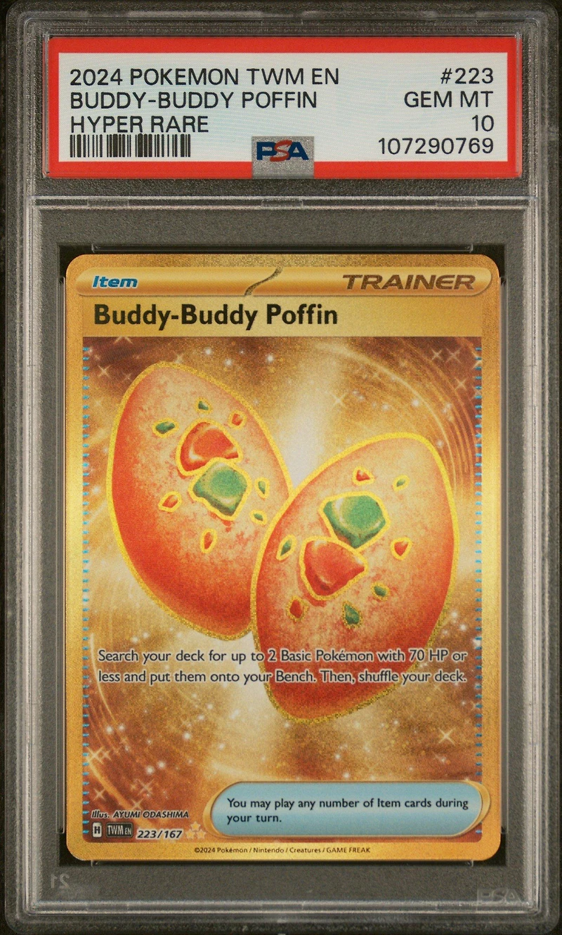 2024 Pokemon Twm En-twilight Masquerade 223 Buddy-buddy Poffin Hyper Rare PSA