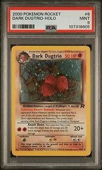 2000 Pokemon Rocket 6 Dark Dugtrio-holo PSA
