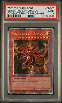 2023 Yu-gi-oh! Lc01-legendary Collection: 25th Anniversary Edition En002 Slifer The Sky Dragon Quarter Century Secret Rare-attribute Error-german PSA 9