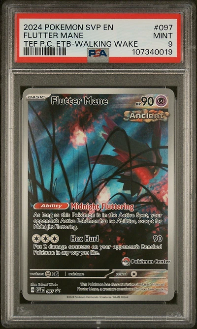 2024 Pokemon Svp En-sv Black Star Promo 097 Flutter Mane Temporal Forces Pokemon Center Elite Trainer Box-walking Wake PSA 9