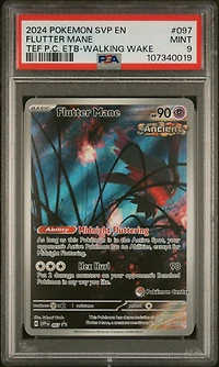 2024 Pokemon Svp En-sv Black Star Promo 097 Flutter Mane Temporal Forces Pokemon Center Elite Trainer Box-walking Wake PSA 9