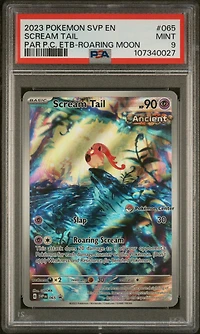 2023 Pokemon Svp En-sv Black Star Promo 065 Scream Tail Paradox Rift Pokemon Center Elite Trainer Box-roaring Moon PSA
