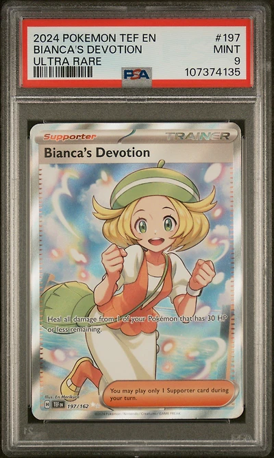 2024 Pokemon Tef En-temporal Forces 197 Bianca's Devotion Ultra Rare PSA