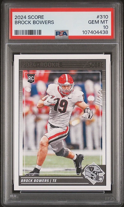 2024 Panini Score 310 Brock Bowers PSA 10