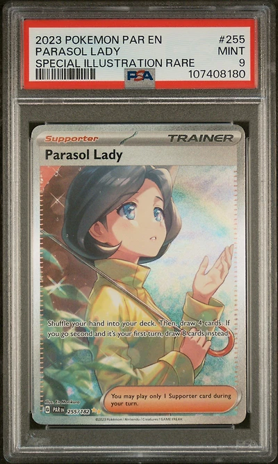 2023 Pokemon Par En-paradox Rift 255 Parasol Lady Special Illustration Rare PSA