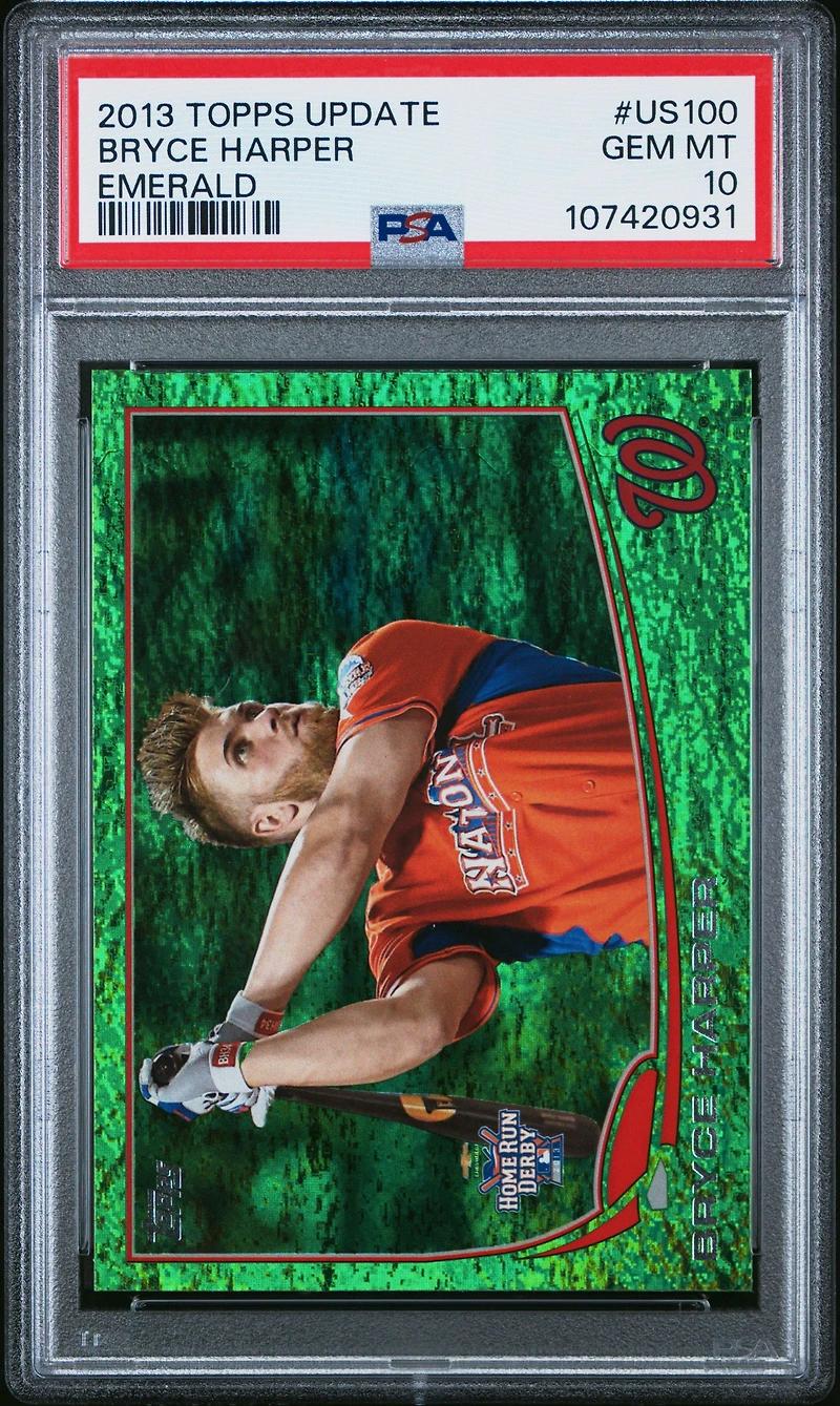 2013 Topps Update Us100 Bryce Harper Emerald PSA 10