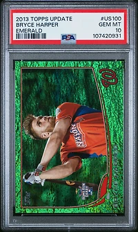 2013 Topps Update Us100 Bryce Harper Emerald PSA 10