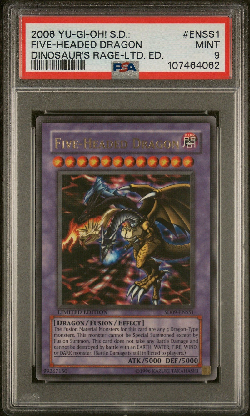 2006 Yu-gi-oh! Structure Deck: Dinosaur's Rage Enss1 Five-headed Dragon Limited Edition PSA