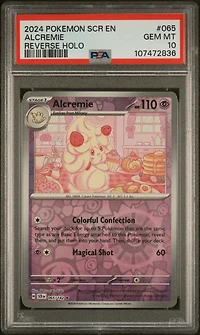 2024 Pokemon Scr En-stellar Crown 065 Alcremie Reverse Holo PSA 10