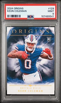 2024 Panini Origins 129 Keon Coleman PSA 9