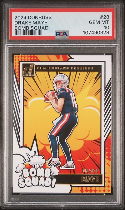 2024 Panini Donruss Bomb Squad 28 Drake Maye PSA