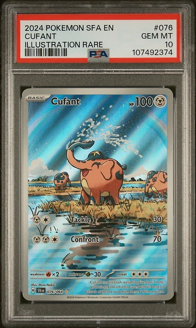 2024 Pokemon Sfa En-shrouded Fable 076 Cufant Illustration Rare PSA