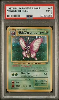 1997 Pokemon Japanese Jungle 49 Venomoth-holo PSA 9