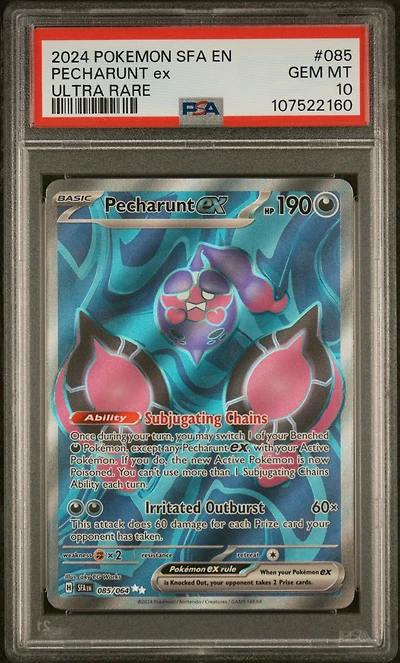 2024 Pokemon Sfa En-shrouded Fable 085 Pecharunt Ex Ultra Rare PSA