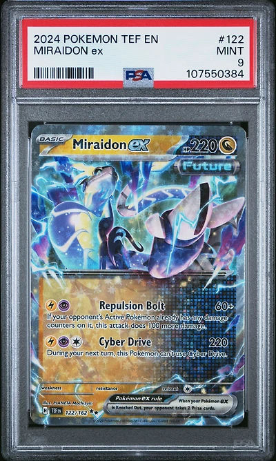 2024 Pokemon Tef En-temporal Forces 122 Miraidon Ex PSA