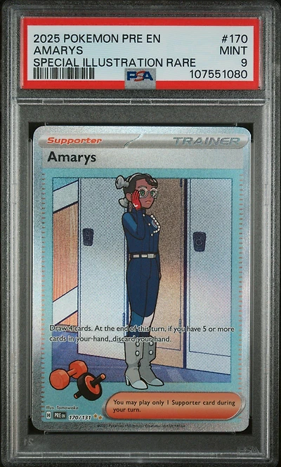2025 Pokemon Pre En-prismatic Evolutions 170 Amarys Special Illustration Rare PSA