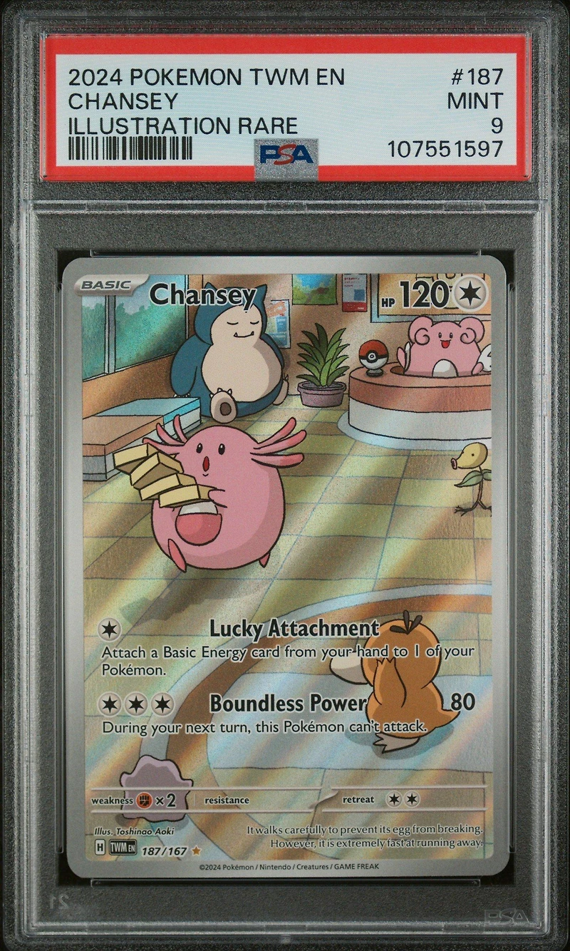 2024 Pokemon Twm En-twilight Masquerade 187 Chansey Illustration Rare PSA