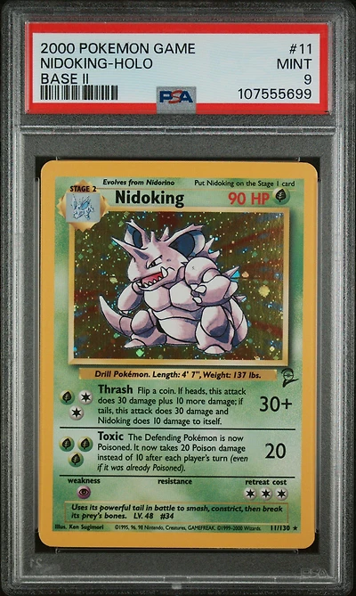 2000 Pokemon Game Base Ii 11 Nidoking-holo PSA